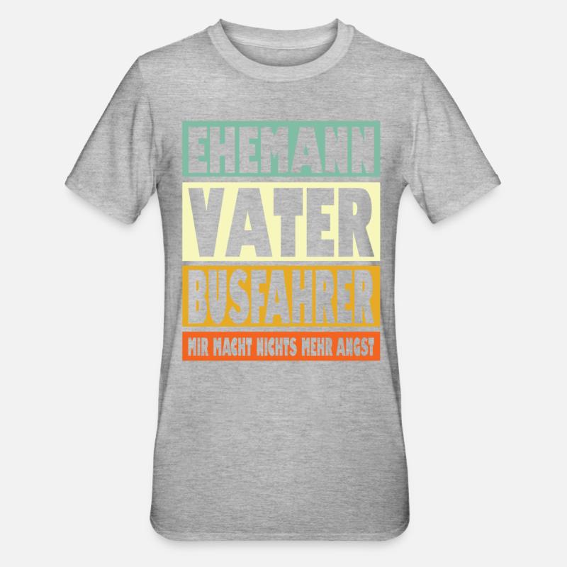 Bühnenbauer Vater Ehemann Held - Unisex Polycotton T-Shirt - Grau meliert