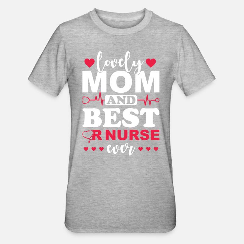Mère infirmière chirurgicale - T-shirt polycoton Unisexe - gris chiné