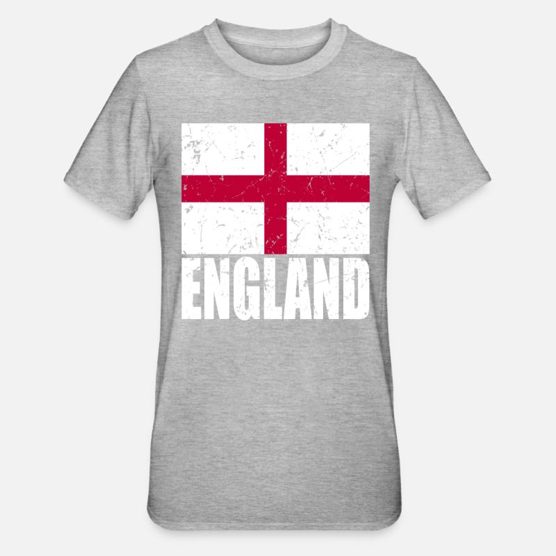 Drapeau de l’Angleterre - T-shirt polycoton Unisexe - gris chiné