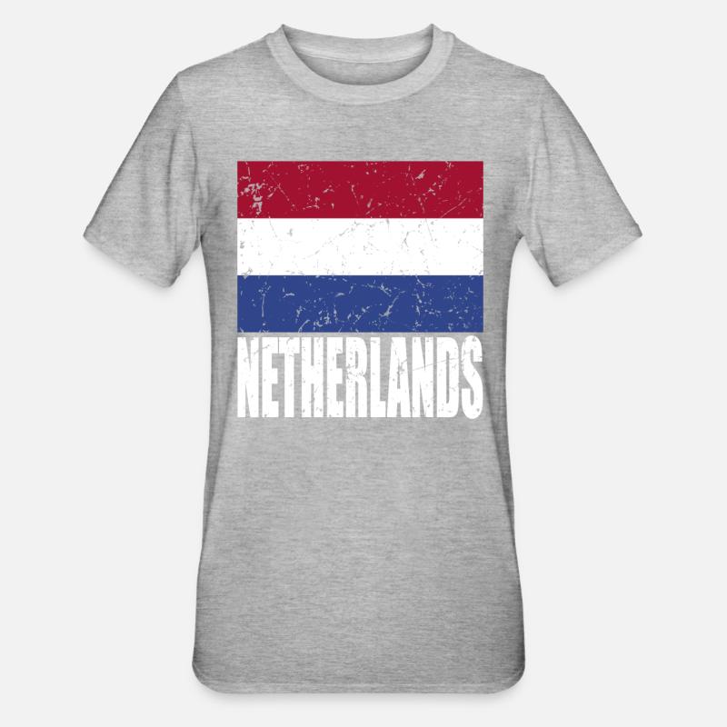 Drapeau des Pays-Bas - T-shirt polycoton Unisexe - gris chiné