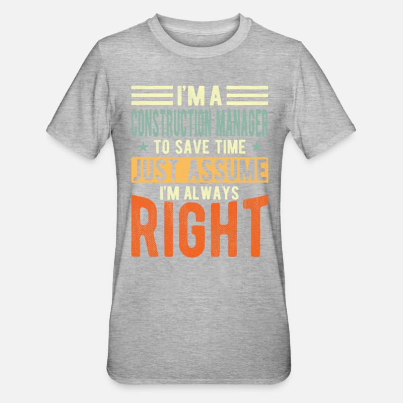 Responsable du site - T-shirt polycoton Unisexe - gris chiné