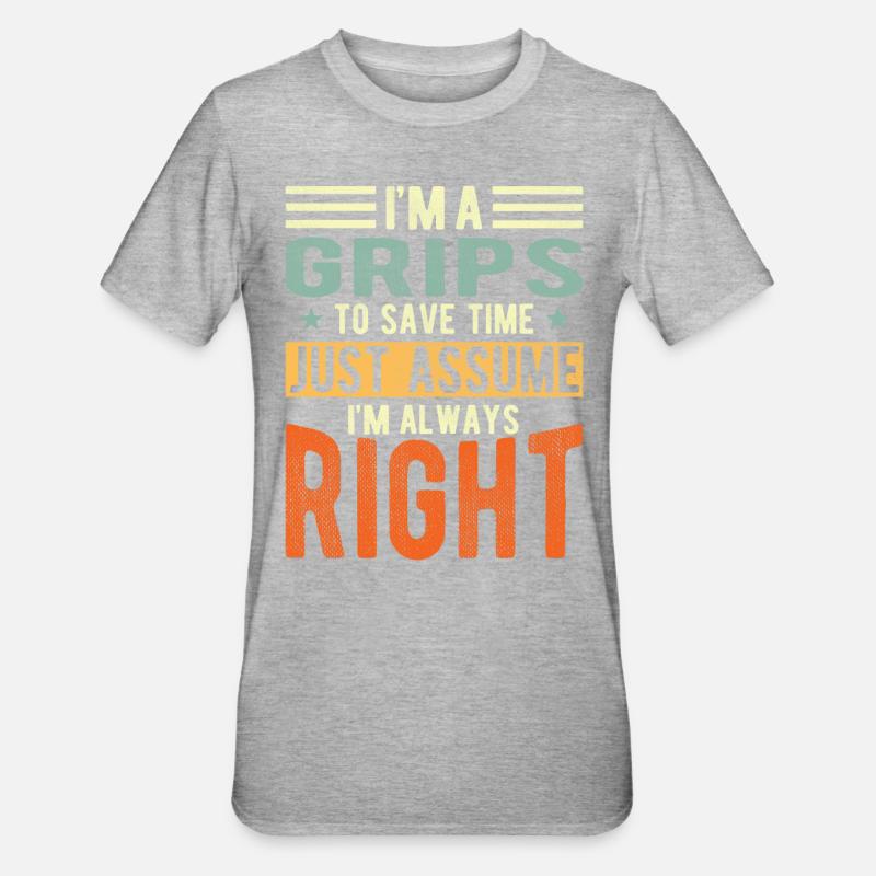 Griffe - Unisex Polycotton T-Shirt - Grau meliert