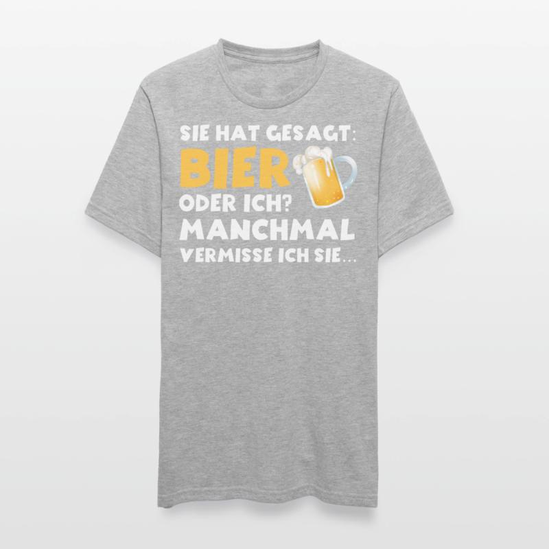 Sie hat gesagt Bier oder ich lustige Bier Sprüche Unisex Polycotton T-Shirt