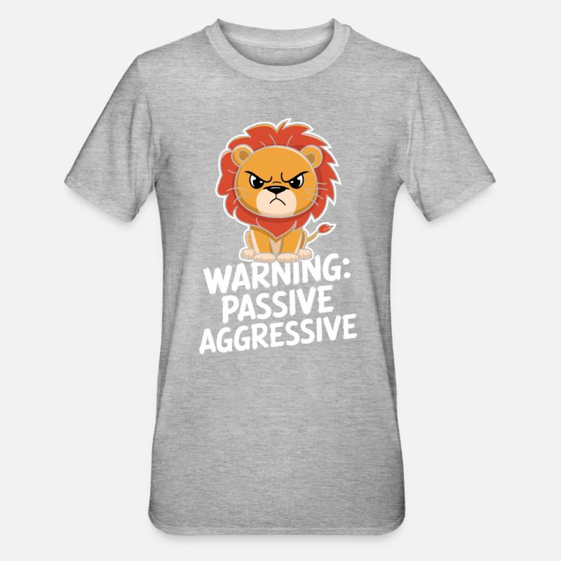 Warning: Passive, Aggressive, Leo - Unisex Polycotton T-Shirt - undefined