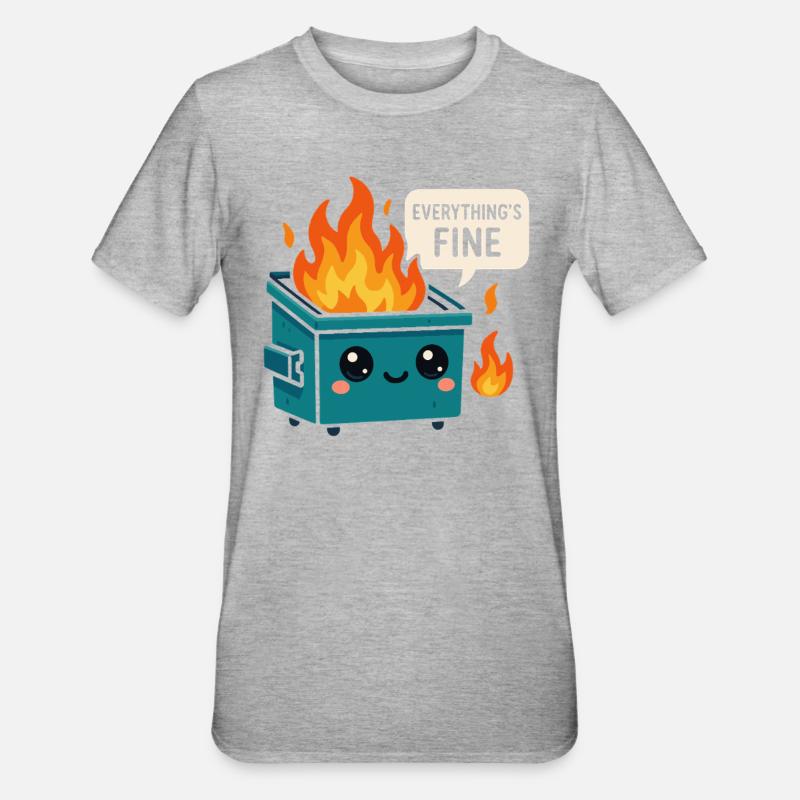 Dumpster Fire Meme - Unisex Polycotton T-Shirt - undefined