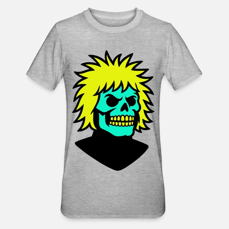 Skullman avec une coiffure cool - T-shirt polycoton Unisexe - gris chiné