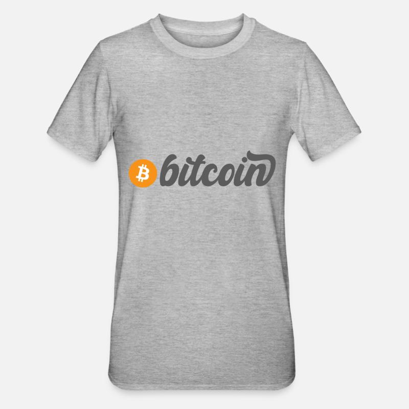 Bitcoin (Bitcoin) - Unisex Polycotton T-Shirt - Grau meliert