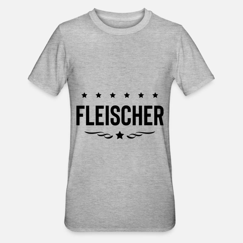 Fleischer Beruf - Unisex Polycotton T-Shirt - Grau meliert