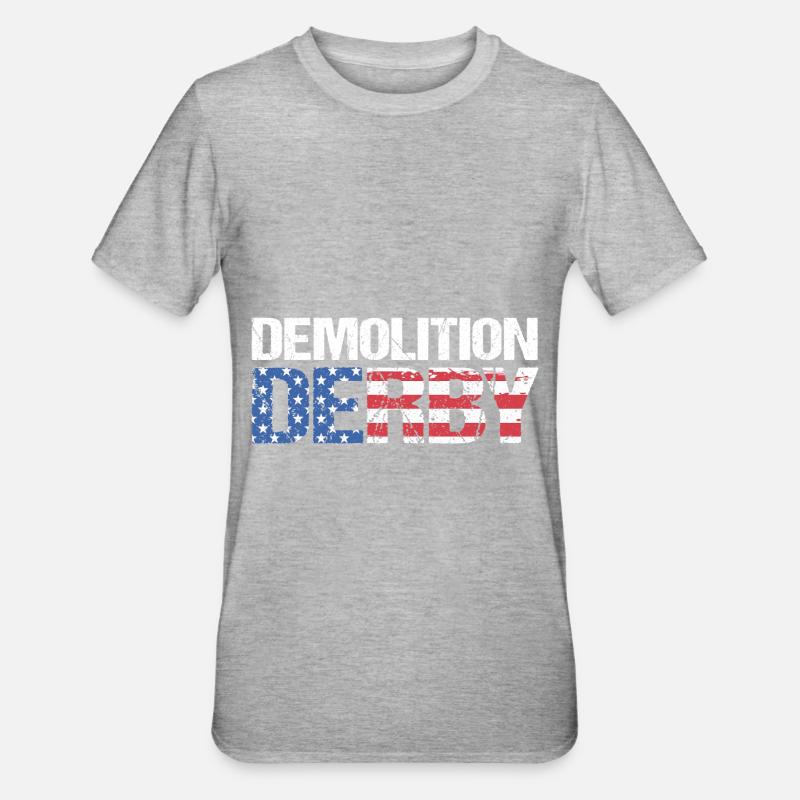 Demo Derby - Unisex Polycotton T-Shirt - heather grey