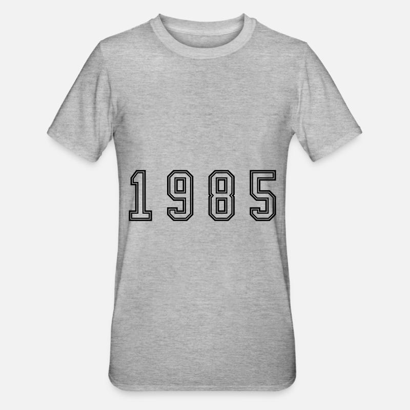 Numéro de l’année 1985 - T-shirt polycoton Unisexe - gris chiné