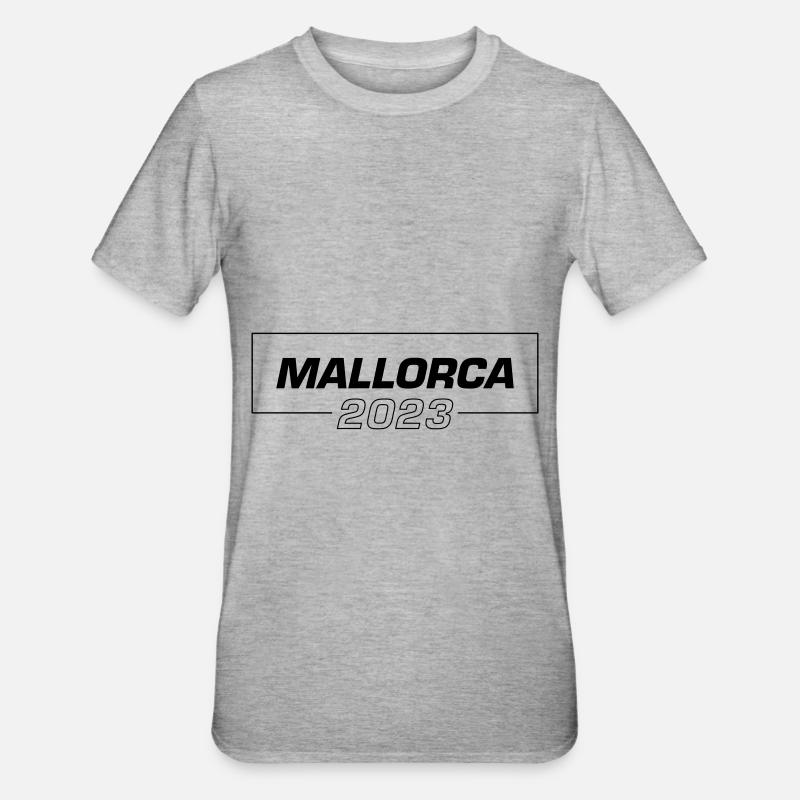 Mallorca 2023 - Unisex Polycotton T-Shirt - Grau meliert