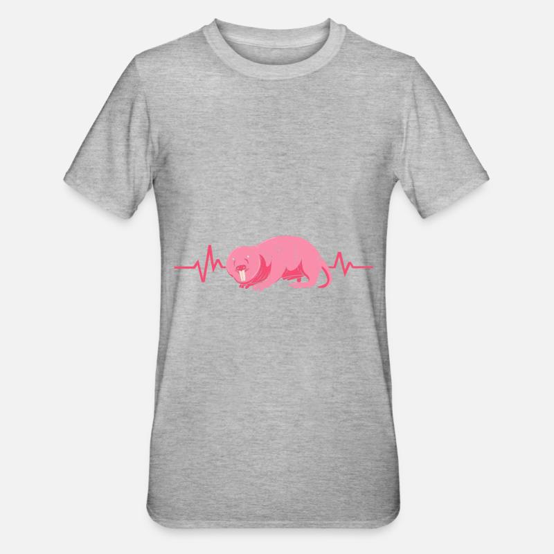 Chiot de sable - T-shirt polycoton Unisexe - gris chiné