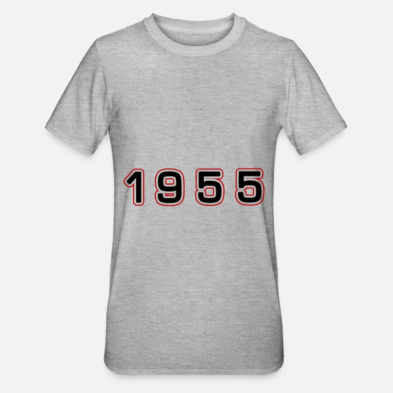 Numéro de l’année 1955 - T-shirt polycoton Unisexe - gris chiné