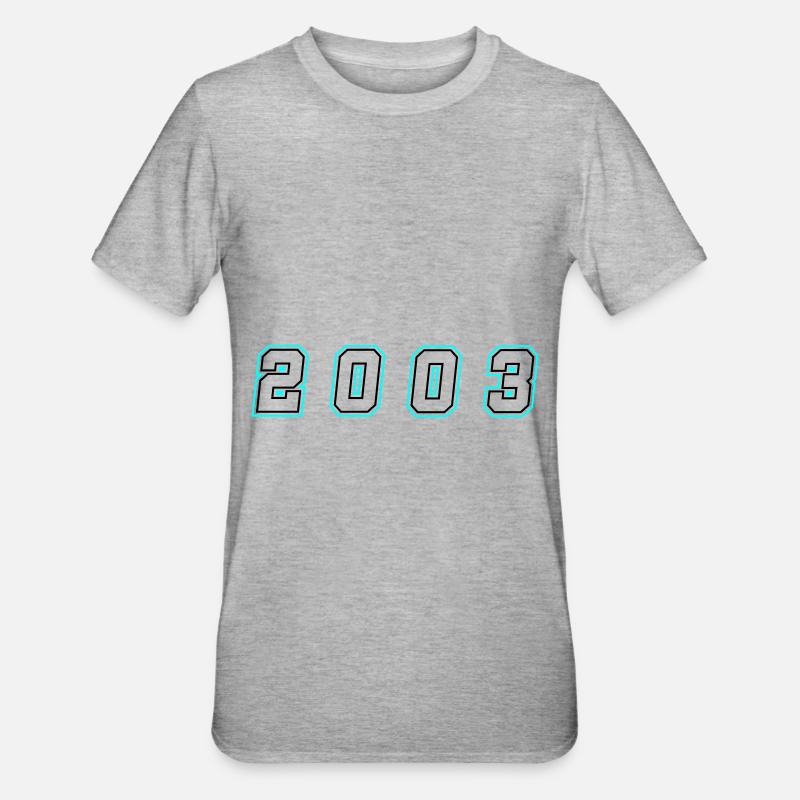Numéro de l’année 2003 - T-shirt polycoton Unisexe - gris chiné