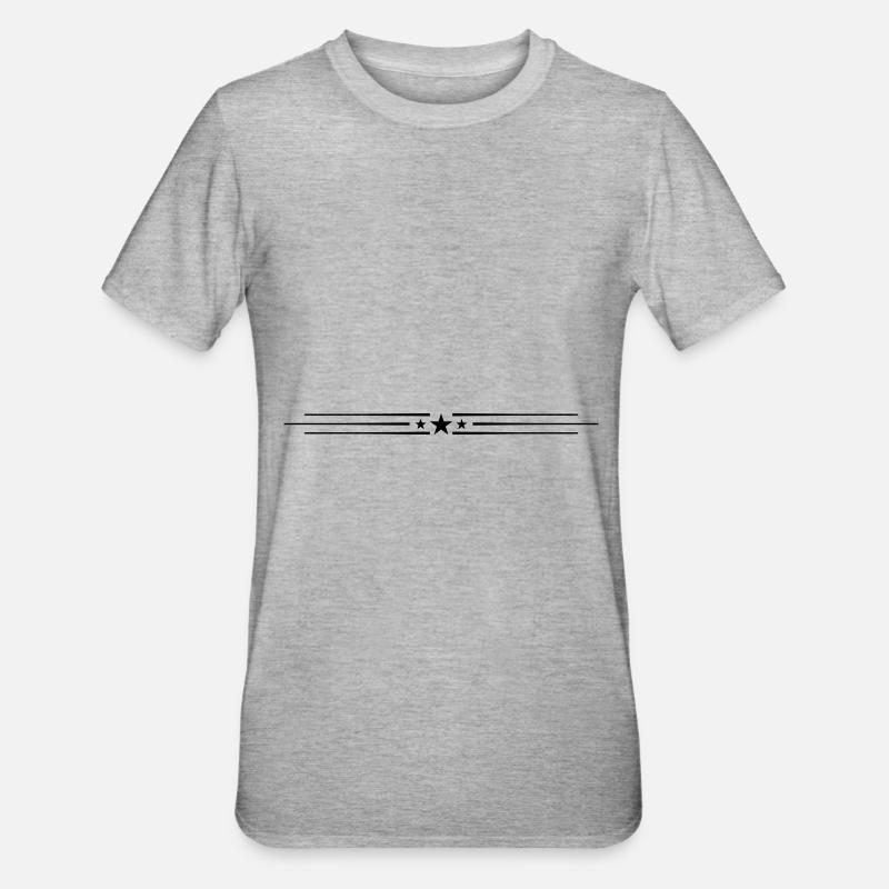 Star Line Element - Unisex Polycotton T-Shirt - heather grey