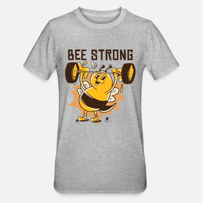 Abeille forte - T-shirt polycoton Unisexe - gris chiné