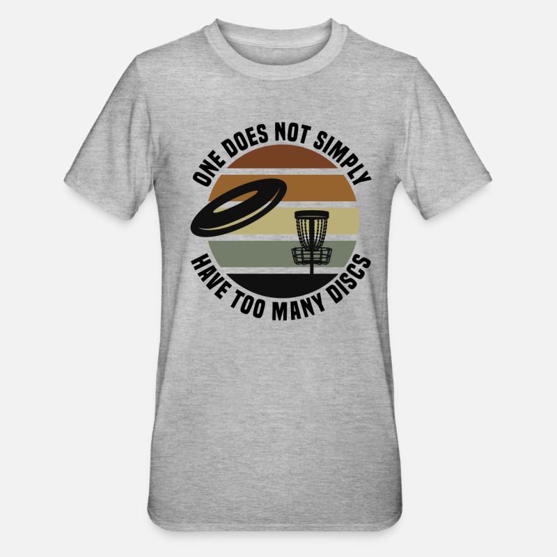 Frisbee Golf Discgolf - Unisex Polycotton T-Shirt - Grau meliert