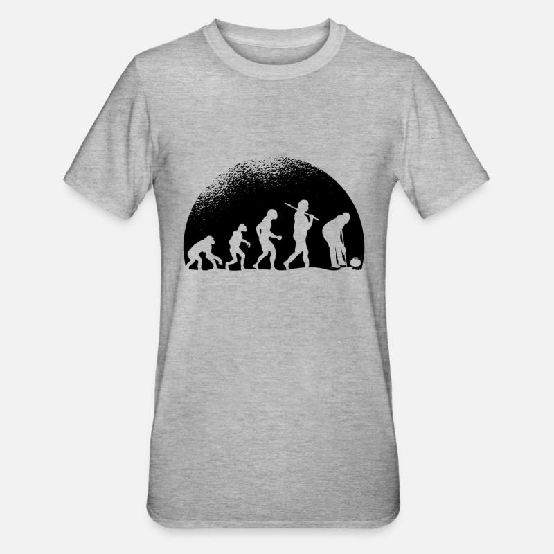 Evolution Curling - T-shirt polycoton Unisexe - gris chiné