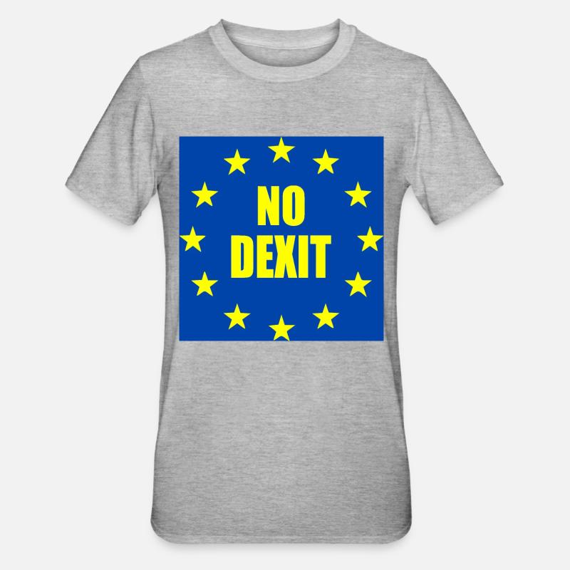No dexit - Unisex Polycotton T-Shirt - heather grey