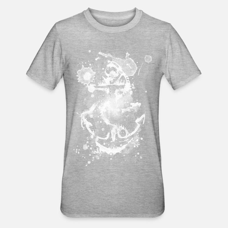 Anker Tinte - Unisex Polycotton T-Shirt - Grau meliert