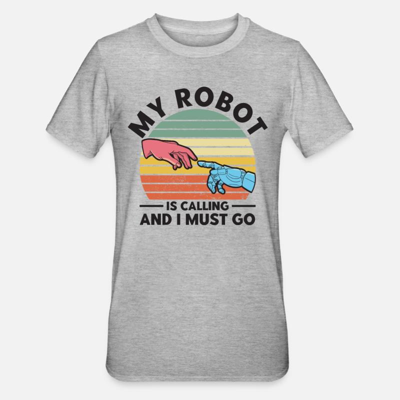 Engineer Teacher Robotics Technology Gift - Unisex Polycotton T-Shirt - heather grey