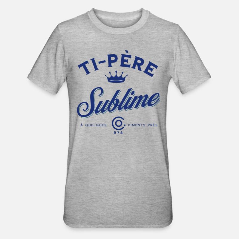 TE - PERE Sublime - T-shirt polycoton Unisexe - gris chiné