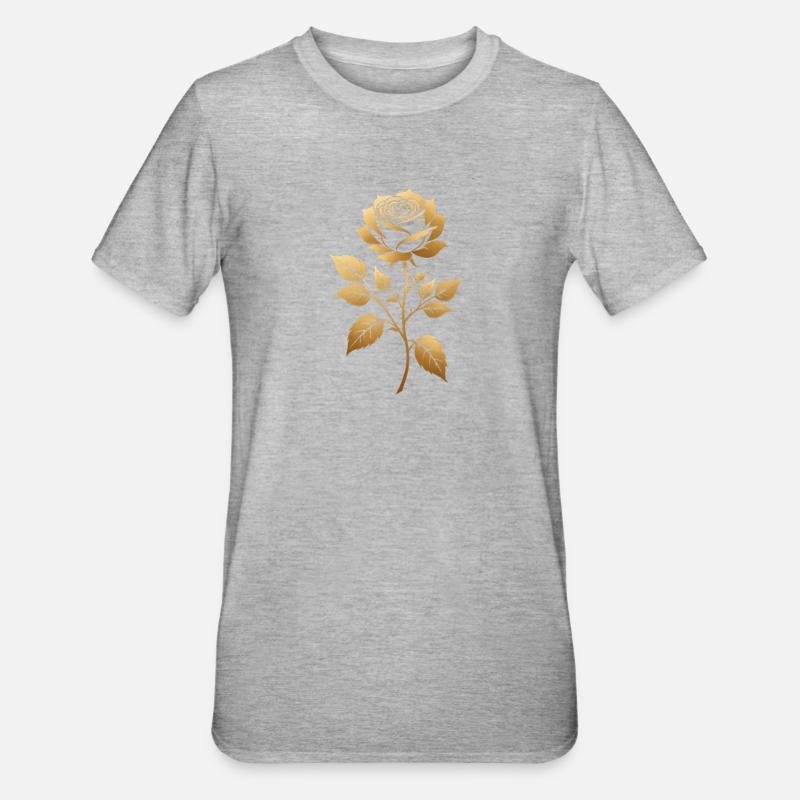 Or Rose Élégance - T-shirt polycoton Unisexe - gris chiné
