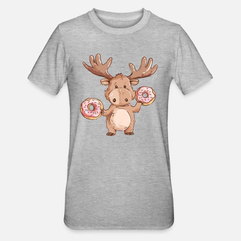 Orignal aux beignets - T-shirt polycoton Unisexe - gris chiné
