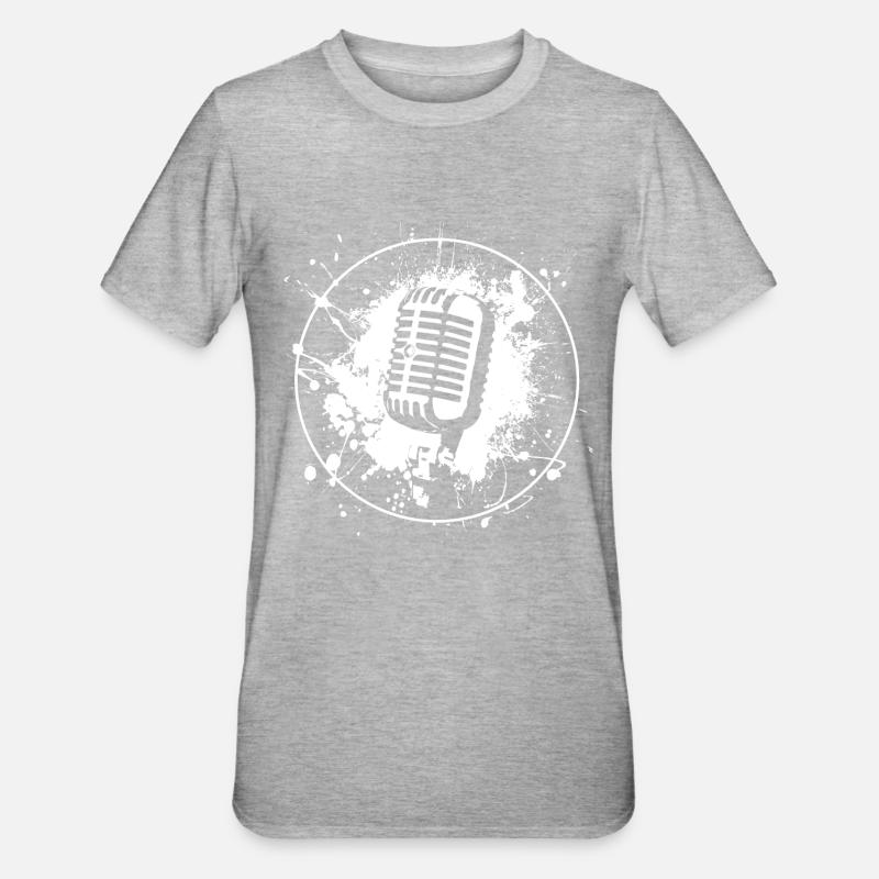 Splash micro rétro - T-shirt polycoton Unisexe - gris chiné