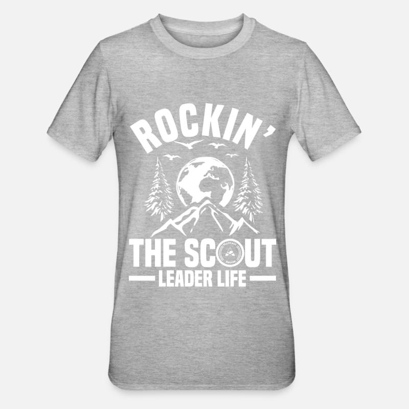 Pfadfinderleiter | Pfadfinder Scouting Geschenk - Unisex Polycotton T-Shirt - Grau meliert