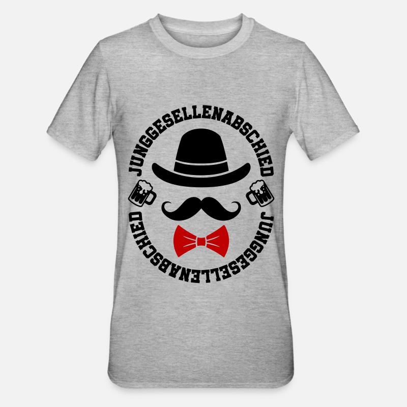 Junggesellenabschied Polterabend - Unisex Polycotton T-Shirt - Grau meliert
