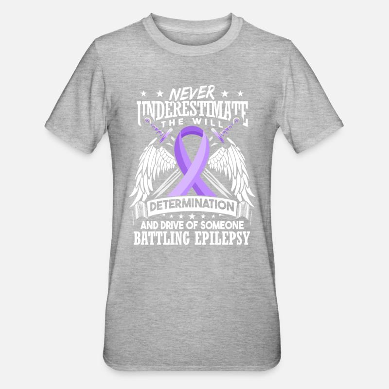 Epilepsy Awareness Warrior - Unisex Polycotton T-Shirt - heather grey