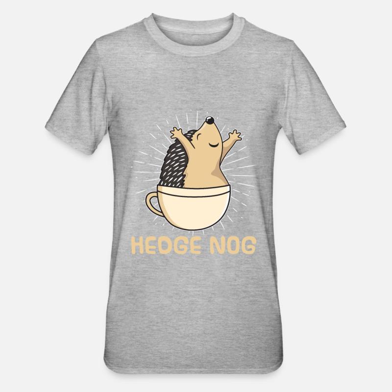 Hérisson - T-shirt polycoton Unisexe - gris chiné