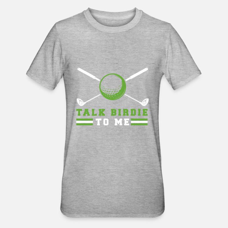 Golf Golfer Golfspieler Golfen Golfplatz - Unisex Polycotton T-Shirt - Grau meliert