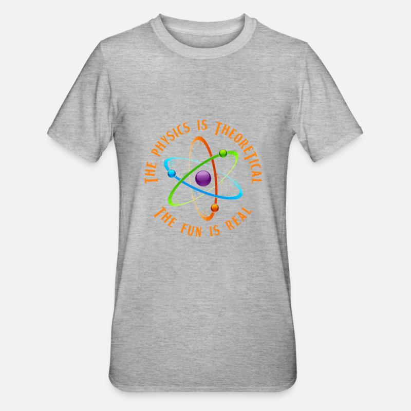 Physik Physiker - Unisex Polycotton T-Shirt - Grau meliert