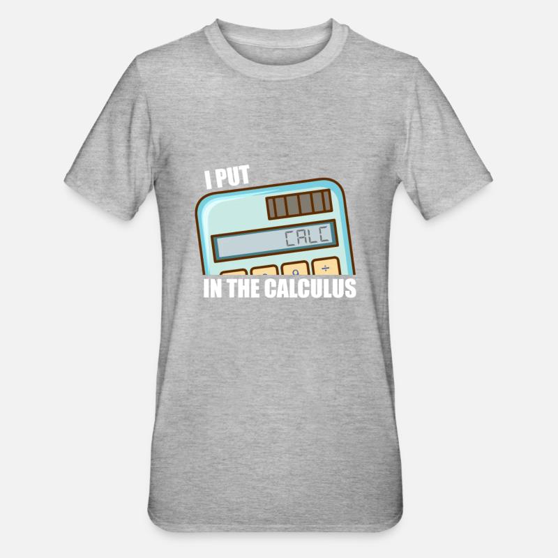 Math Mathematics - Unisex Polycotton T-Shirt - heather grey
