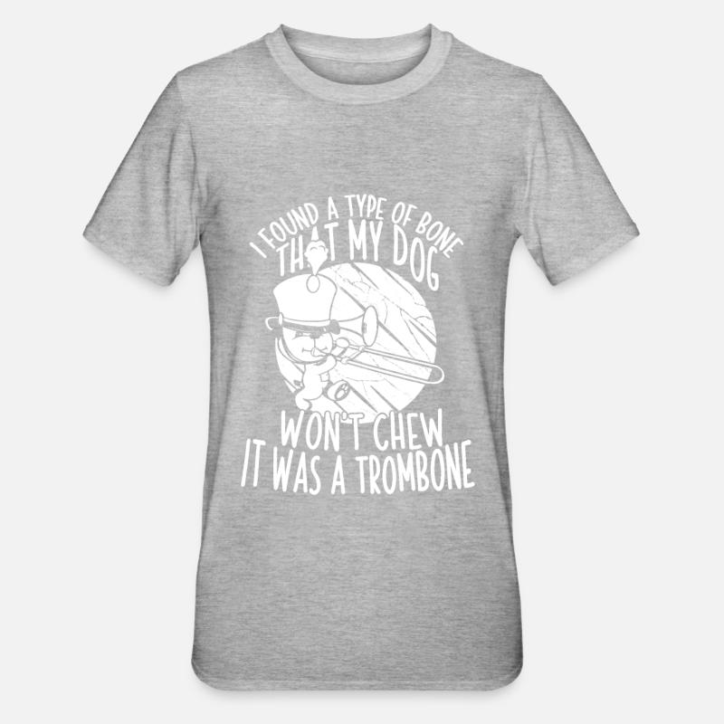 Trombone - T-shirt polycoton Unisexe - gris chiné