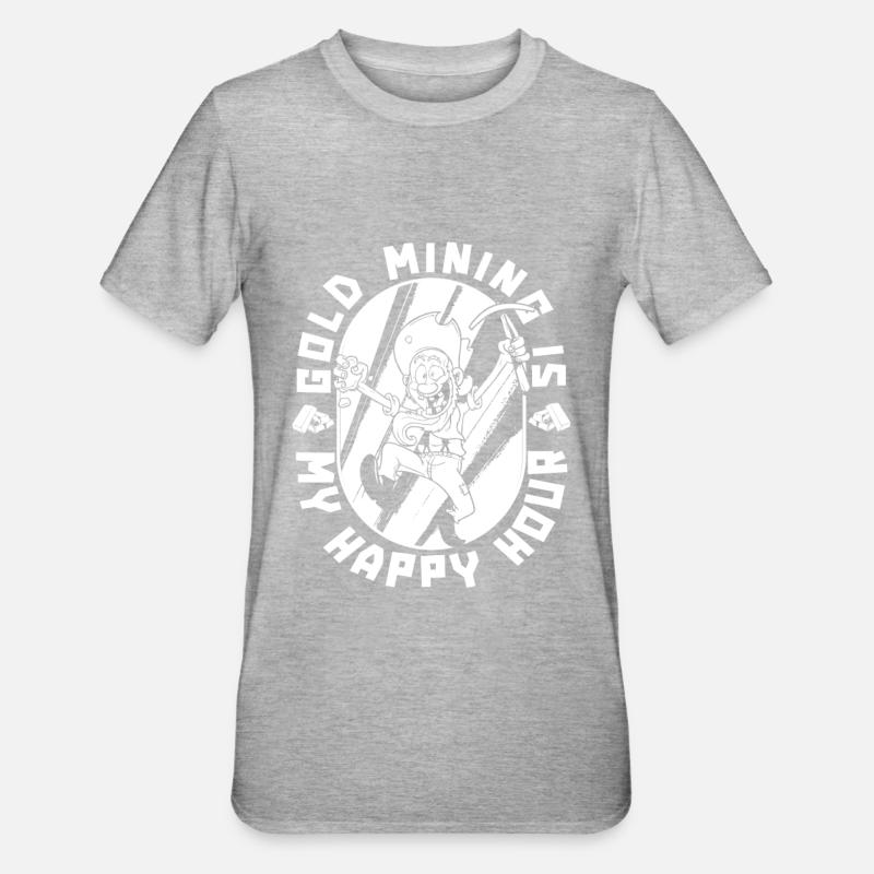 Mine d’or minière - T-shirt polycoton Unisexe - gris chiné