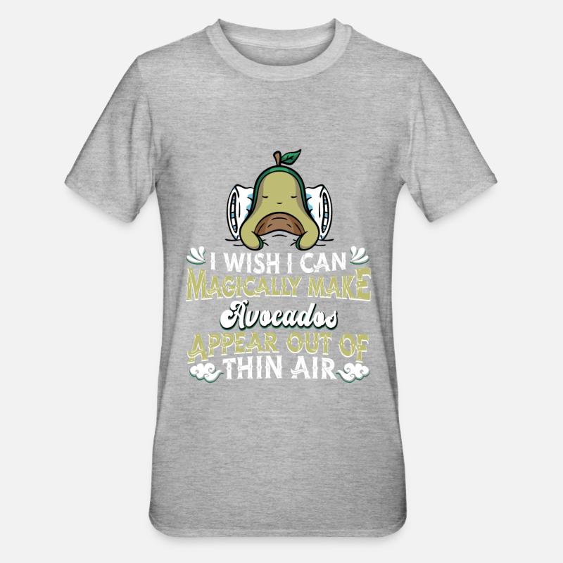 Avocado - Unisex Polycotton T-Shirt - Grau meliert