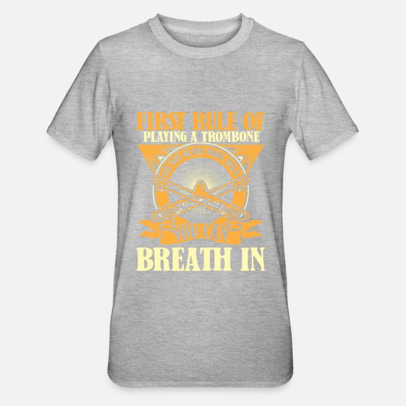 Trombone - T-shirt polycoton Unisexe - gris chiné