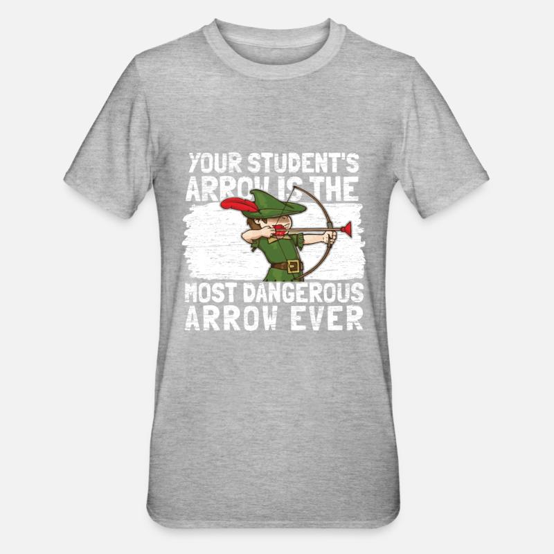Tir à l’arc Flèche Tir à l’arc Tir à l’arc - T-shirt polycoton Unisexe - gris chiné