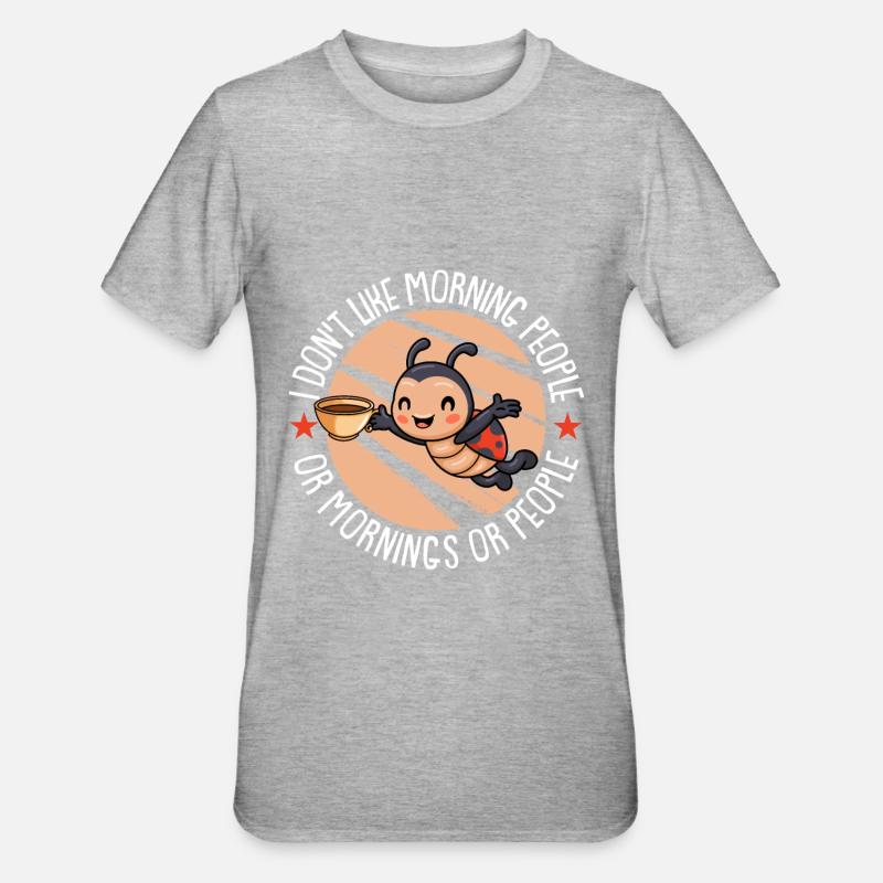 Ladybug Modschegiebchen Mariechenkäfer - T-shirt polycoton Unisexe - gris chiné