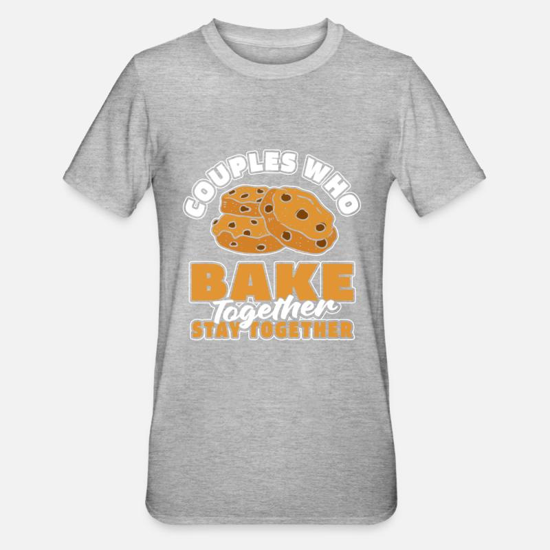 Baking Baker Bakery Couple - Unisex Polycotton T-Shirt - heather grey