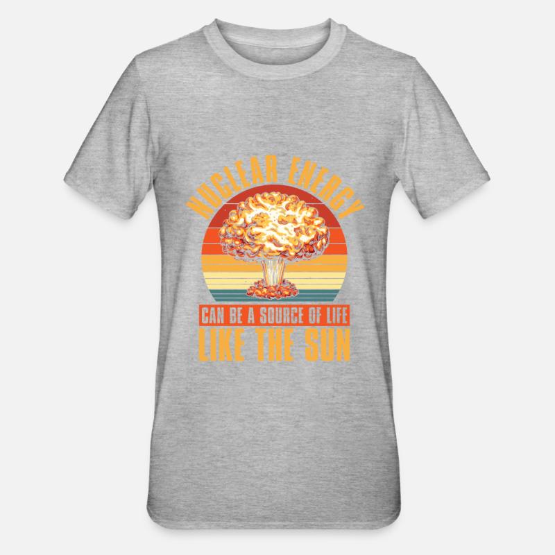 Physics Phyiker Nuclear Physics - Unisex Polycotton T-Shirt - heather grey