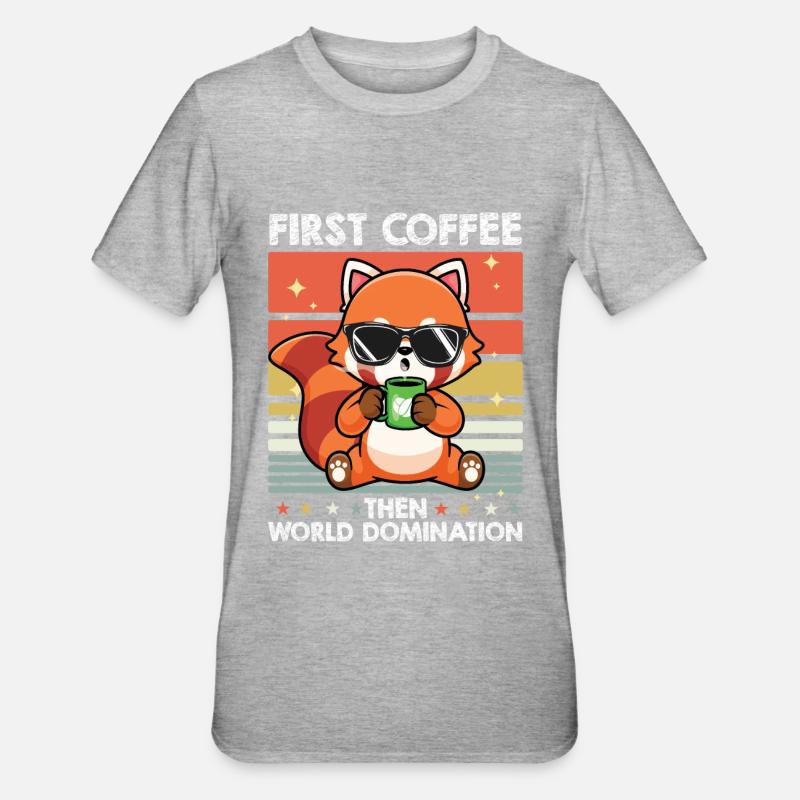 Café Fuchs - T-shirt polycoton Unisexe - gris chiné