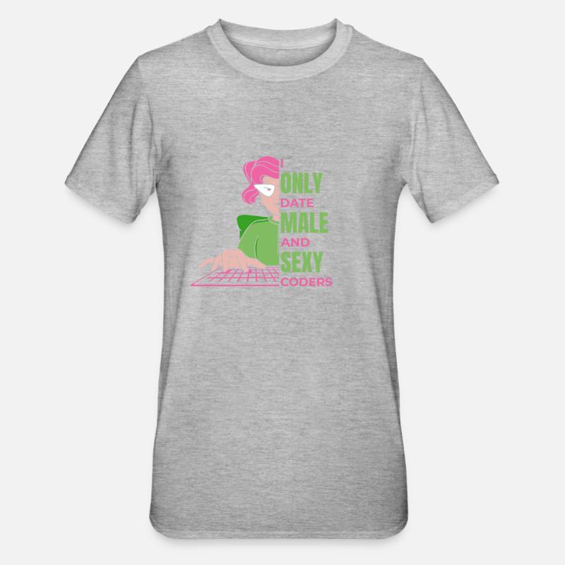 Entwickler Coder Programmierer Humor - Unisex Polycotton T-Shirt - Grau meliert