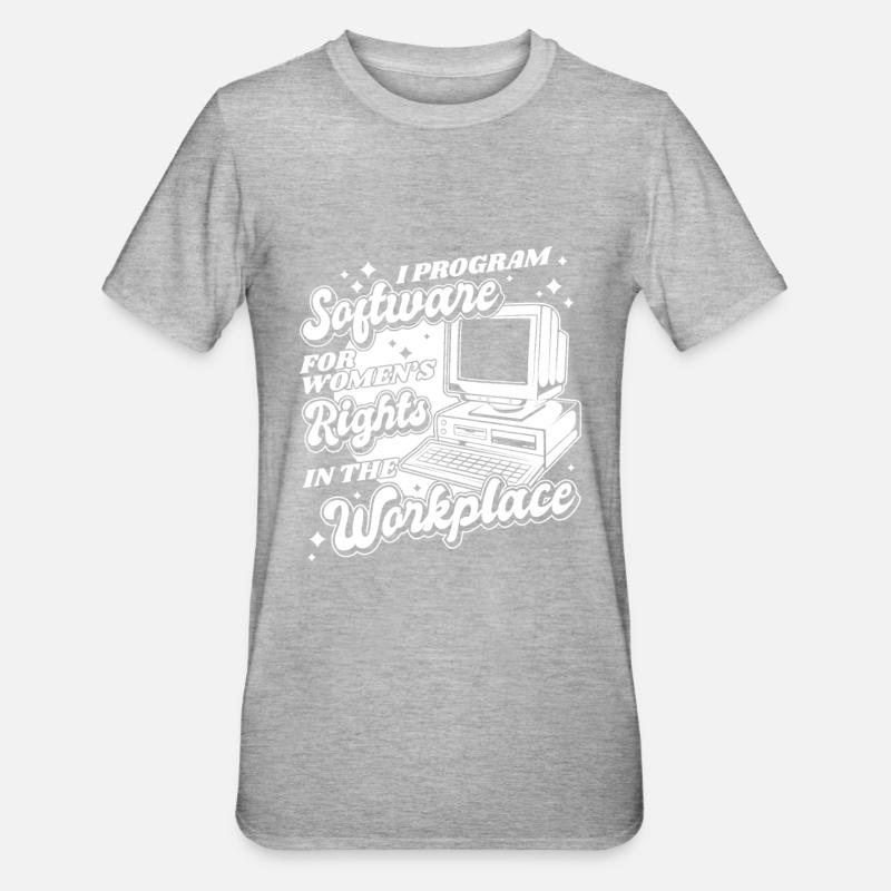 Developer Coder Programmer Computer - T-shirt polycoton Unisexe - gris chiné