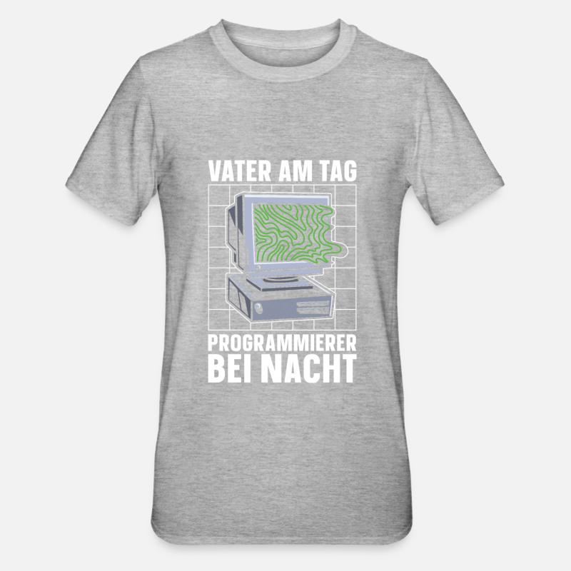 Entwickler Coder Programmierer - Unisex Polycotton T-Shirt - Grau meliert