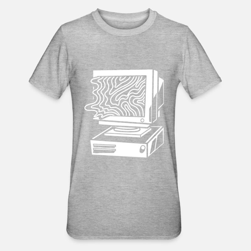 Developer Coder Programmer Computer - T-shirt polycoton Unisexe - gris chiné