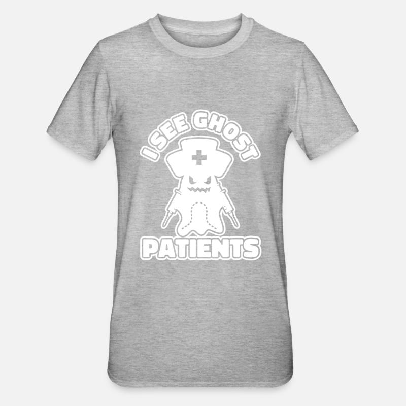 Fantôme de l’infirmière - T-shirt polycoton Unisexe - gris chiné